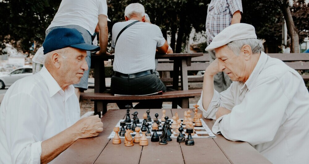 Men Playing Chess